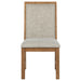 Bruner Upholstered Side Chair Natural Brown (Set of 2)