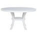 Judd 7-piece 54-inch Round Wood Dining Table Set Pearl White