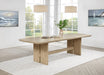 Kailani 110-inch Rectangular Wood Dining Table Beige Oak