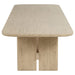 Kailani 110-inch Rectangular Wood Dining Table Beige Oak