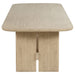 Kailani 110-inch Rectangular Wood Dining Table Beige Oak