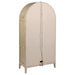Kailani 4-Door Cane Dining Vitrine Display Cabinet Beige Oak