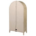 Kailani 4-Door Cane Dining Vitrine Display Cabinet Beige Oak
