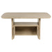 Kailani Cane Counter Height Storage Dining Table Beige Oak