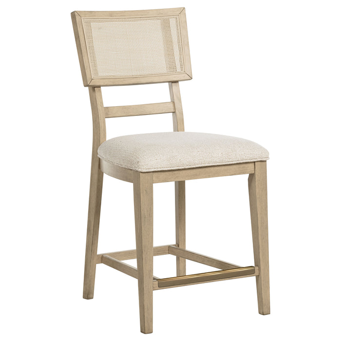 Kailani 8-piece Counter Dining Set with Cabinet Beige Oak