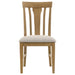 Hartville 5-piece Round Dining Table Set Natural Light Brown