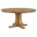 Hartville 7-piece Round Dining Table Set Natural Light Brown