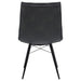 Aiken Faux Leather Upholstered Dining Side Chair Charcoal Grey (Set of 4)