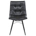 Aiken Faux Leather Upholstered Dining Side Chair Charcoal Grey (Set of 4)