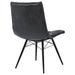 Aiken Faux Leather Upholstered Dining Side Chair Charcoal Grey (Set of 4)