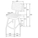 Partridge 7-piece Counter Dining Set Sheesham and Camel