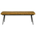 Misty Leather Upholstered Dining Bench Antique Camel