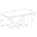 Kerwin Rectangular 71-inch Stone Top Dining Table White