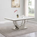 Kerwin Rectangular 71-inch Stone Top Dining Table White