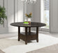 Twyla 60-inch Round Dining Table with Drawer Dark Cocoa