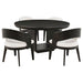 Leandro 5-piece Round Dining Table Set Burnished Black