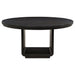 Leandro 5-piece Round Dining Table Set Burnished Black