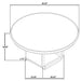Leandro 5-piece Round Dining Table Set Burnished Black