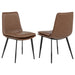 Ortega Upholstered Dining Side Chair Coffee (Set of 2)