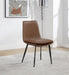 Ortega Upholstered Dining Side Chair Coffee (Set of 2)