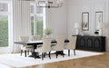 Florence 7-piece 126-inch Extension Dining Table Set Distressed Black