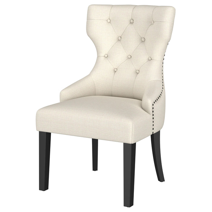 Baney Fabric Upholstered Dining Side Chair Cream and Black