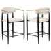 Tina Fabric Upholstered Counter Chair Beige (Set of 2)