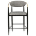 Tina Fabric Upholstered Counter Chair Dark Grey (Set of 2)