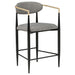 Tina Fabric Upholstered Counter Chair Dark Grey (Set of 2)