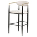 Tina Fabric Upholstered Bar Chair Beige (Set of 2)