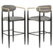 Tina Fabric Upholstered Bar Chair Dark Grey (Set of 2)