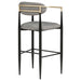 Tina Fabric Upholstered Bar Chair Dark Grey (Set of 2)