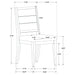Elodie Wood Dining Side Chair Grey and Black (Set of 2)