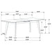 Crestmont 78-inch Extension Dining Table Black Faux Marble