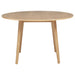 Andrews 5-piece Round Dining Table Set Light Ash and Black