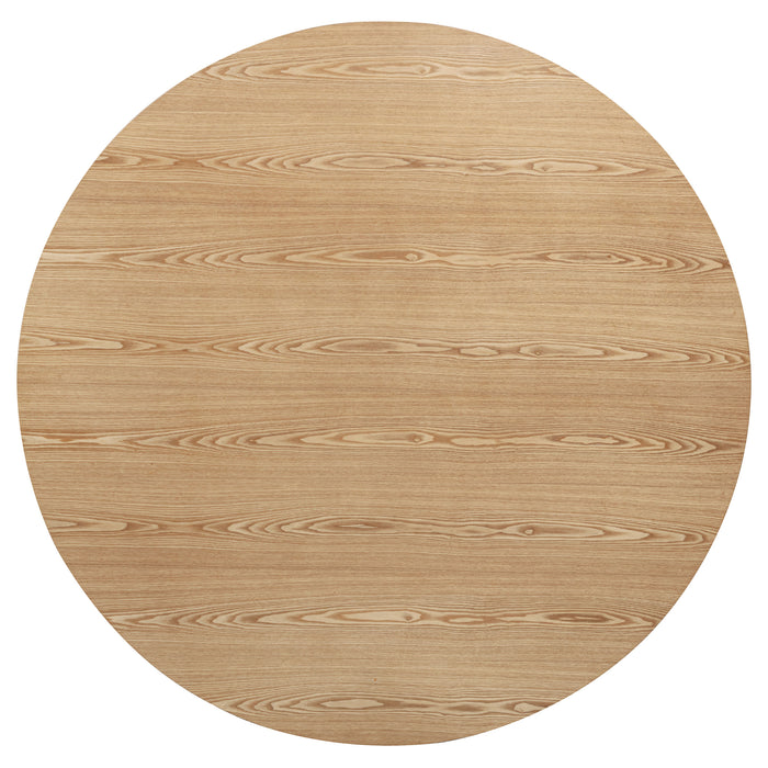 Andrews 5-piece Round Dining Table Set Light Ash and Black