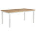 Andrews 66-inch Rectangular Dining Table Light Ash and White