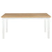 Andrews 66-inch Rectangular Dining Table Light Ash and White
