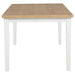 Andrews 66-inch Rectangular Dining Table Light Ash and White