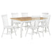 Andrews 7-piece Rectangular Dining Set Light Ash and White