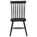 Andrews Windsor Spindle Back Dining Side Chair Black (Set of 2)