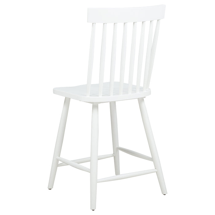 Andrews 5-piece Round Counter Dining Set Light Ash and White