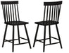 Andrews Windsor Counter Height Dining Side Chair Black (Set of 2)