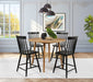 Andrews Windsor Counter Height Dining Side Chair Black (Set of 2)