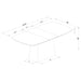Potero 73-inch Faux Marble Extension Leaf Dining Table Black