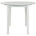 Bucknell 3-piece Round Drop Leaf Dining Table Set White