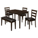 Guillen 5-piece Rectangular Dining Table Set Cappuccino