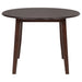 Barton 5-piece Round Wood Dining Table Set Dark Brown