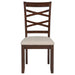 Barton 5-piece Round Wood Dining Table Set Dark Brown