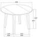 Barton 5-piece Round Wood Dining Table Set Dark Brown